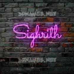 sighrith in Pink Neon style - 3D name wallpaper