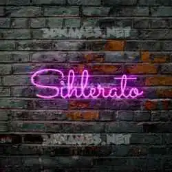 sihlerato in Pink Neon style - 3D name wallpaper