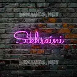 sikhsaini in Pink Neon style - 3D name wallpaper