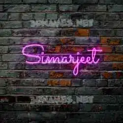 simarjeet in Pink Neon style - 3D name wallpaper