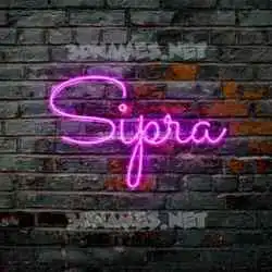 sipra in Pink Neon style - 3D name wallpaper