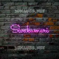 sivakumari in Pink Neon style - 3D name wallpaper