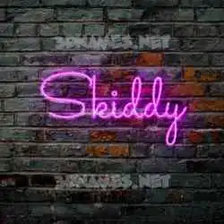 skiddy in Pink Neon style - 3D name wallpaper