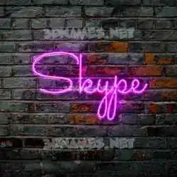 skype in Pink Neon style - 3D name wallpaper