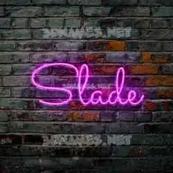 slade in Pink Neon style - 3D name wallpaper