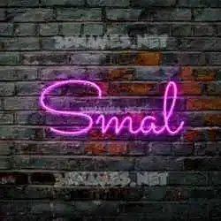smal in Pink Neon style - 3D name wallpaper