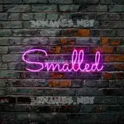 smalled in Pink Neon style - 3D name wallpaper