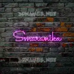 smaranika in Pink Neon style - 3D name wallpaper