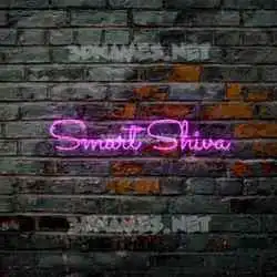 smart shiva in Pink Neon style - 3D name wallpaper