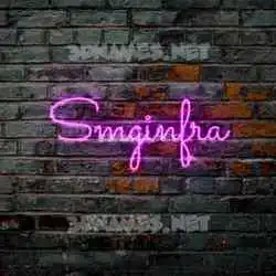 smginfra in Pink Neon style - 3D name wallpaper