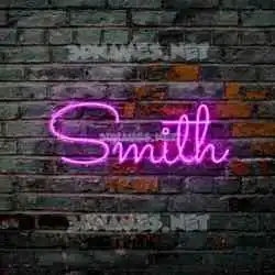 smith in Pink Neon style - 3D name wallpaper
