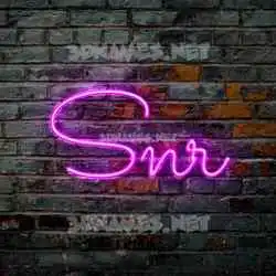snr in Pink Neon style - 3D name wallpaper