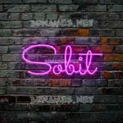 sobit in Pink Neon style - 3D name wallpaper