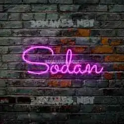 sodan in Pink Neon style - 3D name wallpaper