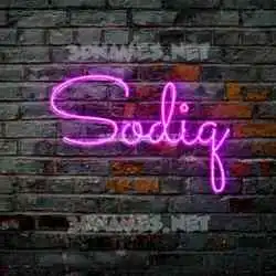 sodiq in Pink Neon style - 3D name wallpaper
