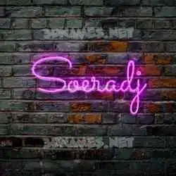 soeradj in Pink Neon style - 3D name wallpaper