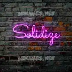 solidize in Pink Neon style - 3D name wallpaper