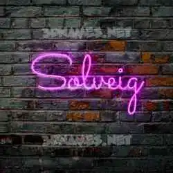 solveig in Pink Neon style - 3D name wallpaper