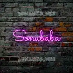 sonubaba in Pink Neon style - 3D name wallpaper