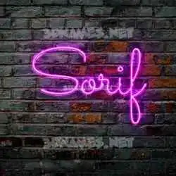 sorif in Pink Neon style - 3D name wallpaper