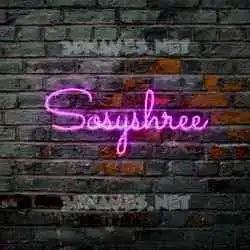 sosyshree in Pink Neon style - 3D name wallpaper