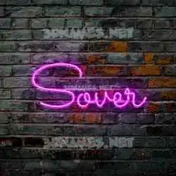 sover in Pink Neon style - 3D name wallpaper