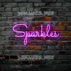 sparkles in Pink Neon style - 3D name wallpaper