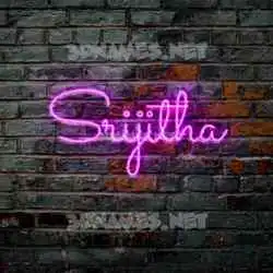 srijitha in Pink Neon style - 3D name wallpaper