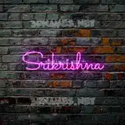 srikrishna in Pink Neon style - 3D name wallpaper