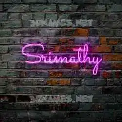 srimathy in Pink Neon style - 3D name wallpaper