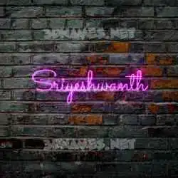 sriyeshwanth in Pink Neon style - 3D name wallpaper