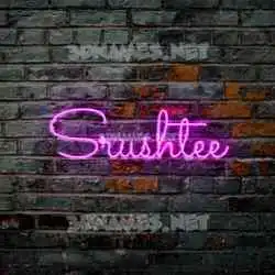 srushtee in Pink Neon style - 3D name wallpaper