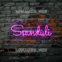 ssanduli in Pink Neon style - 3D name wallpaper