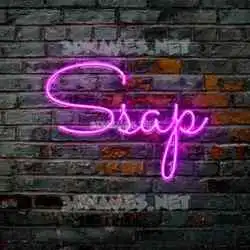 ssap in Pink Neon style - 3D name wallpaper