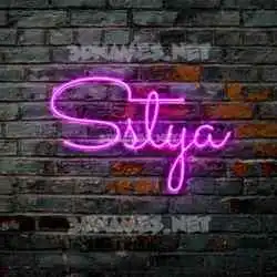 sstya in Pink Neon style - 3D name wallpaper