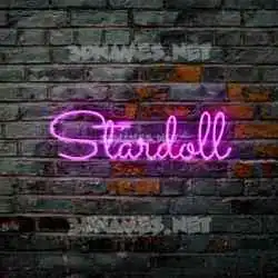 stardoll in Pink Neon style - 3D name wallpaper