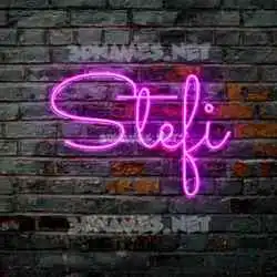 stefi in Pink Neon style - 3D name wallpaper