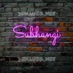 subhangi in Pink Neon style - 3D name wallpaper