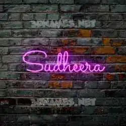 sudheera in Pink Neon style - 3D name wallpaper