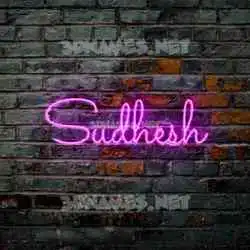 sudhesh in Pink Neon style - 3D name wallpaper