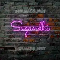 sugandhi in Pink Neon style - 3D name wallpaper