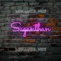 suganthan in Pink Neon style - 3D name wallpaper