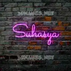 suhasya in Pink Neon style - 3D name wallpaper
