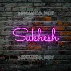 sukhesh in Pink Neon style - 3D name wallpaper