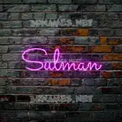 sulman in Pink Neon style - 3D name wallpaper