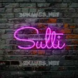 sulti in Pink Neon style - 3D name wallpaper
