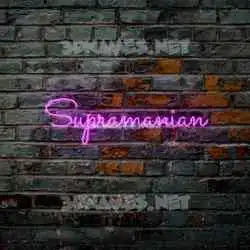 supramanian in Pink Neon style - 3D name wallpaper