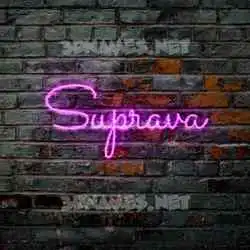 suprava in Pink Neon style - 3D name wallpaper