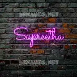 supreetha in Pink Neon style - 3D name wallpaper
