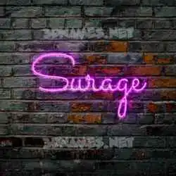 surage in Pink Neon style - 3D name wallpaper